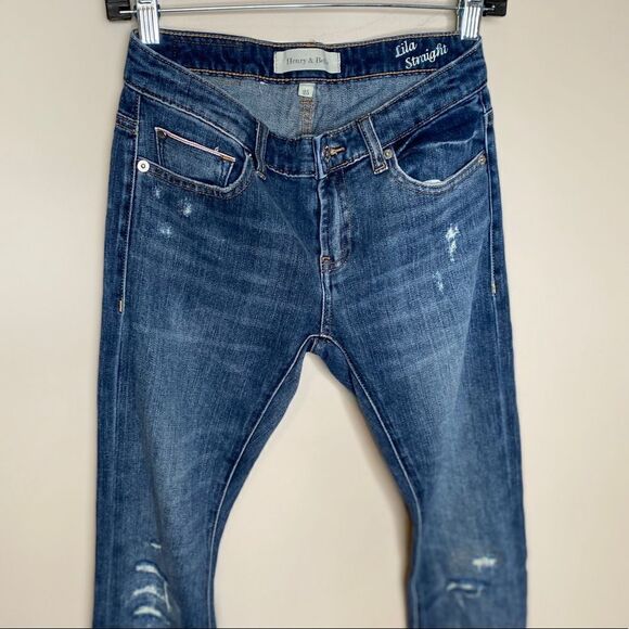 Henry & Belle Lila Straight Leg Distressed Jeans - Picture 2 of 9